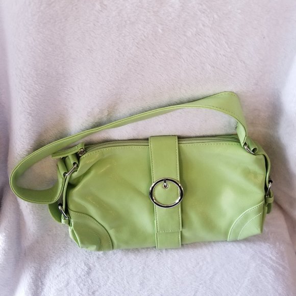 Silver and Green Mini Bag with Structured Design - Picture 3 of 8